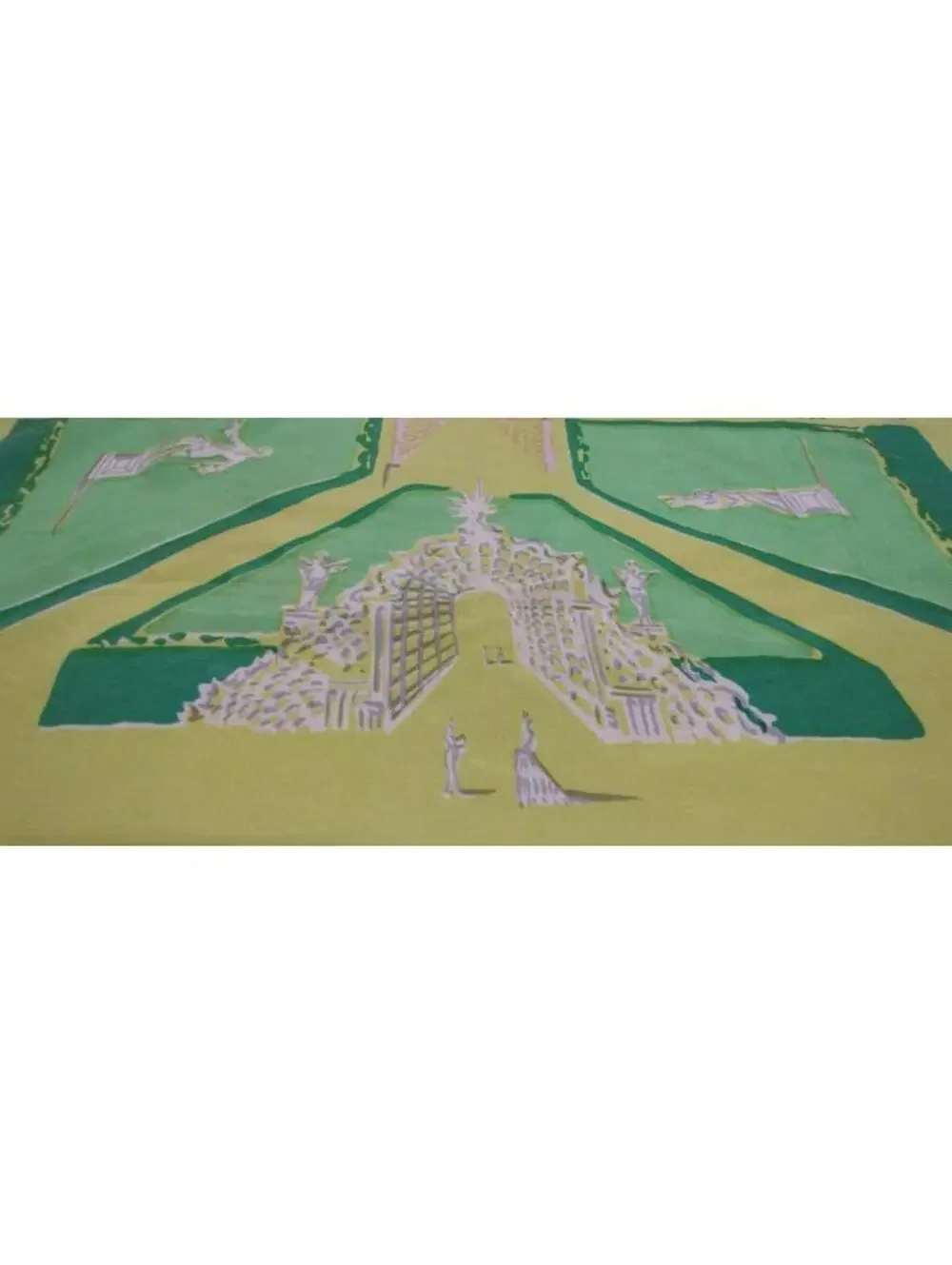 Peter Todd Mitchell 1940s Silk Scarf SURREALISM Dali Neon Gardens Wesley Simpson